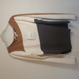 NWT Diane Von Furstenberg Asymmetrical Knit Sweater Top